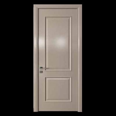 China New MDF Modern High Quality Hot Press Bedroom Plywood Wooden Door With Handle for sale