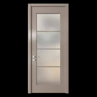 China Modern Front Entry Wear Resistant Exterior Entry Grade Perfetto Solid Wood Glass Door for sale