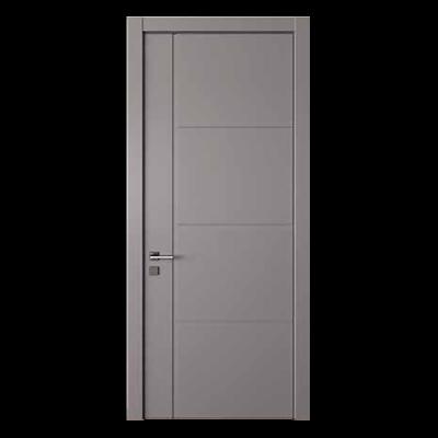 China Perfetto Modern Door Gray Quality Main Room Entrance Doors Wooden Single Panel Doors Double Swing Paint With Good Design S-10 for sale