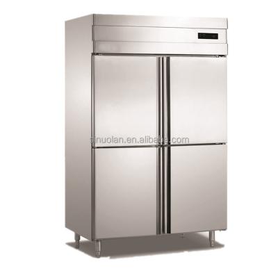 China Luxury Hotel Kitchen Fridge Vertical Restaurant Refrigerator 4 Door Upright Freezing Freezer for sale