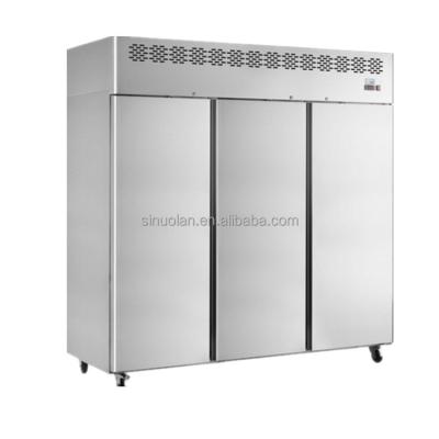 China New Commercial Refrigerator Equipment Vertical 3 Door Vertical Refrigerator Chiller For Hotel Kitchen for sale