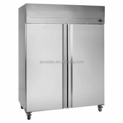 China Best Price Standing Commercial Double Door Meat Freezer Kitchen Commercial Refrigerator Freezer for sale