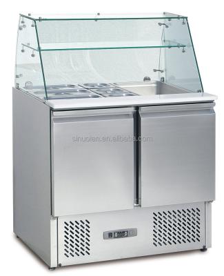 China Small Deep Freezer Salad Bar Stand Benchtop Undercounted Under Counter Refrigerators Fridge Table for sale