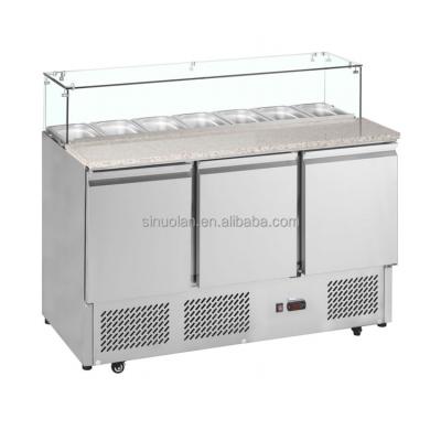 China Restaurant Saladette Buffet Subway Sandwich Salad Bar Fridge Prep Table Refrigerated Refrigeration Equipment for sale