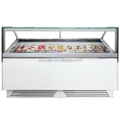 China CE Certificated 18 Pans Upright Freezer Display Ice Cream Display Ice Cream Cabinet Factory Supply for sale