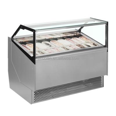 China Professional Ice Cream Showcase Freezer Popsicle Display Cooler Gelato Ice Cream Showcases for sale