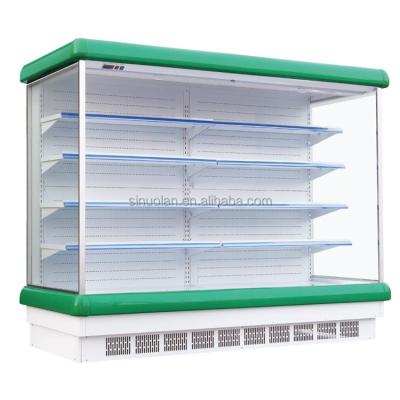 China Wholesale Supermarket Open Display Chiller Vegetables Display Cooler Fruit Milk Multideck Open Chiller Cake Fridge for sale