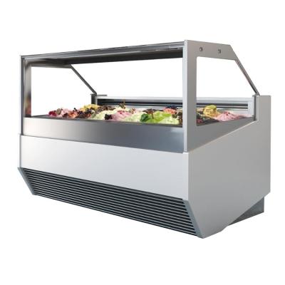 China Oem Luxury Ice Cream Display Food Grade Popsicle Cabinet Freezer For Sale Cake Commercial Snack Showcase en venta