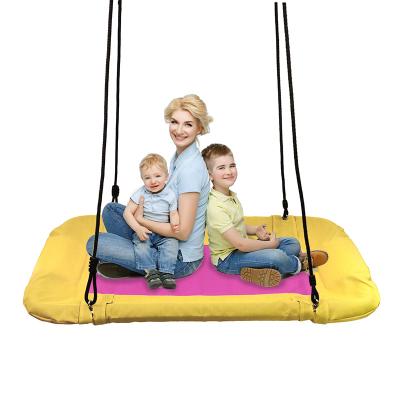 China Kids Adults Outdoor Flying Swings Seat Deck Tree Swing 45inch Kids Adults Large Outdoor Flying Swings Seat Waterproof Textliene Fabric With 4pcs Heavy Duty Chains for sale