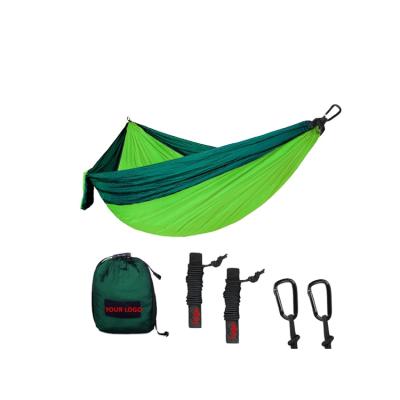 China Outdoor Camping Double Hammock Hammock Swings Bed Portable Nylon Fabric 210T Travel Camping Hammock for sale