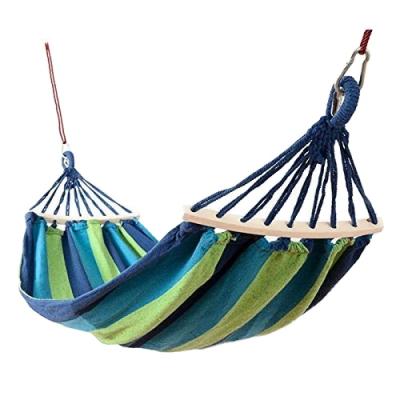 China Contemporary Custom Anti-Rollover Rainbow Color Wooden Camping Hammock for sale