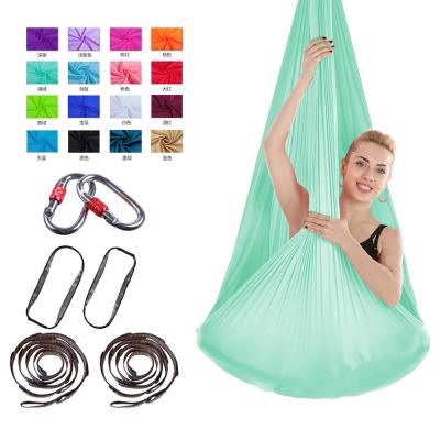 China Factory Made Silk Fabric Yoga Aerial Hammock Primary Element Silk Fabric Yoga Hammock Ultralight Silk Fabric for Yoga, Pilates, Sensory Swing for sale