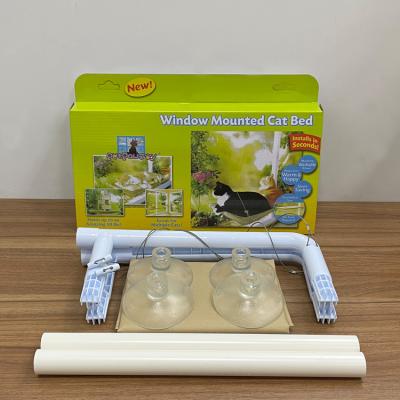 China Waterproof Safety Cat Shelves Cat Hammock Pet Resting Seat Space Saving Cat Window Perch Window Seat Suction Cups for sale