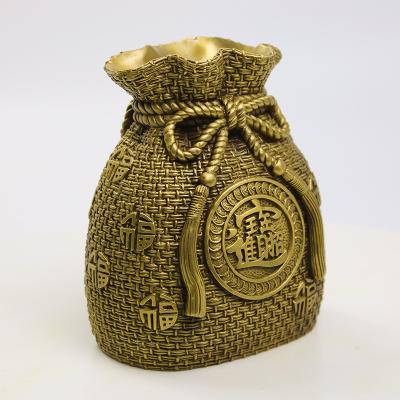 China China Sells Feng Shui Blessing Vintage Brass Money Lucky Bag Bringing Blessing and Wealth Wholesale for sale