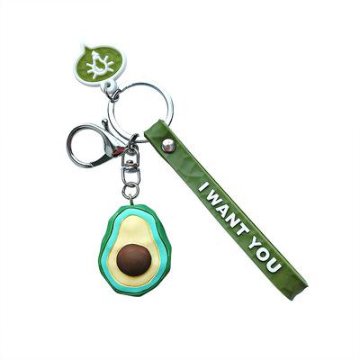 China L094 fruit pineapple INS avocado key chain personality car key bag small plastic pendant jewelry couples for sale