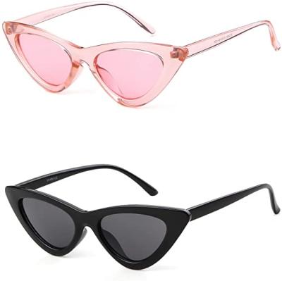 China Retro hot colorful cheap sunglasses L217 price men and women sale L217 cat eye plastic sunglasses for sale