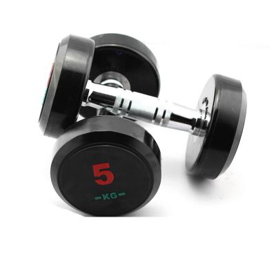 China High Quality Cast Iron Fitness PU Dumbbell for sale