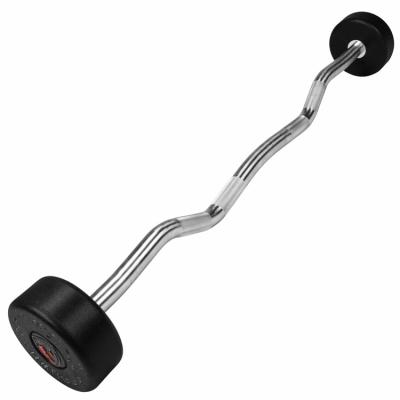 China Universal pound kg fixed rubber barbells barbells for sale