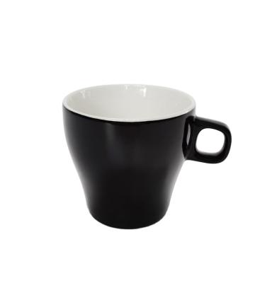 China Sustainable Guest Guess 2023 Wholesale Black Reusable Ceramic Coffee Cup Cute Ceramic Mini Mugs for sale