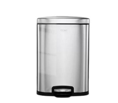 China Sustainable 2023 Stainless Steel Rectangular Stylish Hospitality 6L In Gray Color Pedal Bin Bathroom Car Trash Can for sale