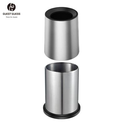 China Sustainable 2023 Guest Guess Sustainable Quality Stainless Steel Outer Bin And Inner Bin Garbage Automatic Dustbin for sale