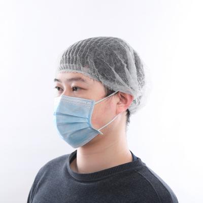 China Nonwoven Clip Hair Safety Hospital Factory Double Cover Clip Head Cap Simple Elastic Crowd Protective Cap With Fast Delivery PP Surgical Cap for sale