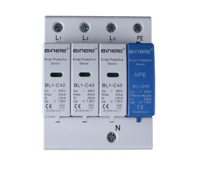 China BL1-C40 3P+N SPD voltage surge protection device surge arrester OBO lightning arrester for sale