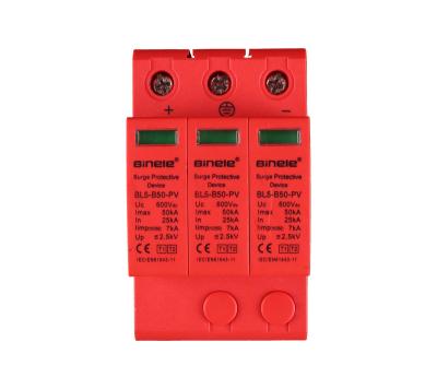 China BL5-B50-PV 3P SPD Surge Protection DC600V 25-50KA Surge Protective Device Binele Lightning Arrester for sale