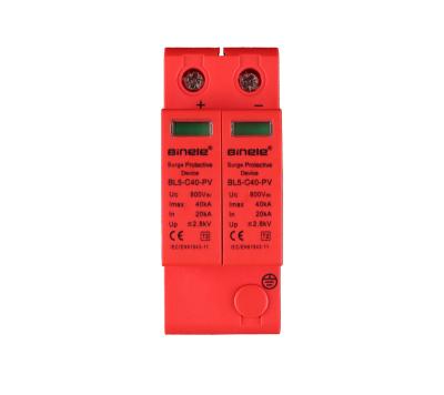 China BL5-C40 2P SPD voltage protection DC800V 20-40KA surge protection device Binele lightning arrester for sale