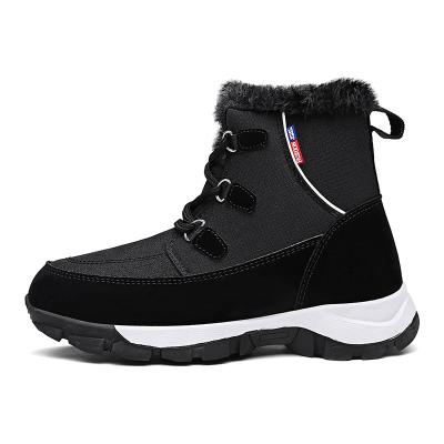 China High Quality Lit Women Boots With Lace For Winter Fur Striping Warm Snow Boots for sale