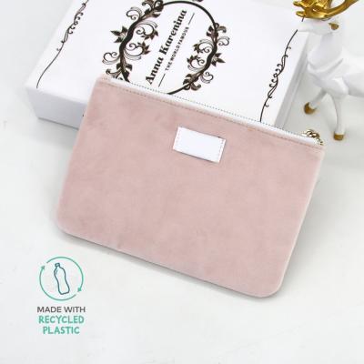 China Wholesale Fashionable Logo Small Velutum Makeup Pouch Velvet Makeup Bags Custom Cosmetic Travel Private Label Makeup Bag for sale