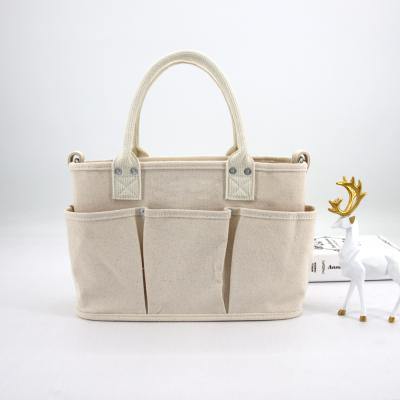 China Water Resistant Cotton Canvas Travel Tote Bag Natural Recycled Jute Eco-Friendly Baby Diapers Bag Custom Mommy Diaper Bag for sale