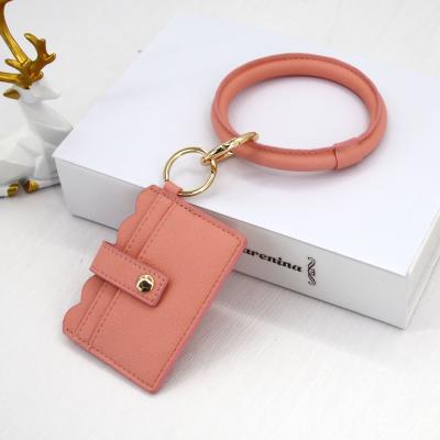 China Fashionable Personalized Mini Small Saffiano Pu Leather Travel Credit Card Holder Pink Slim ID Card Holder Wallet for sale