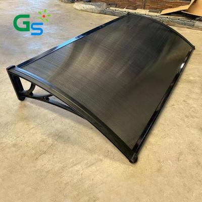 China Easy Install Diy Polycarbonate Awning Shade Canopy Plastic Window Awning For Outdoor Sunshade for sale