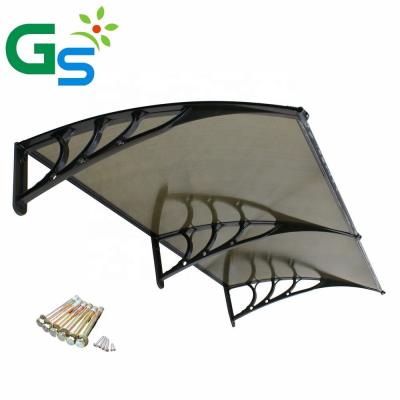 China DIY 100cm*200cm Polycarbonate Outdoor Canopy Awning With Aluminum Bracket Pc Hollow Sheet for sale