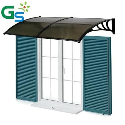 China Factory Price 1000mm*1000mm Plastic Door Canopy With Polycarbonate Window Awning for sale