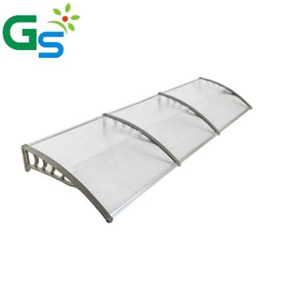 China 1000*1200Mm Rain Protect Polycarbonate Entrance Canopies Commercial Rain Plastic Front Outdoor Canopy for sale