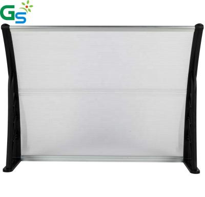 China Overhead Door Canopy Awning Cover Window Awning Gray Polycarbonate Patio Balcony Cover For Sun Rain Snow Protection for sale