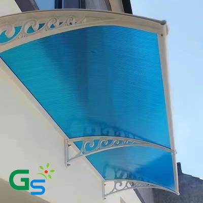 China Manual Operation PC Sail Material Outdoor Polycarbonate Awning with Easy Installation for sale