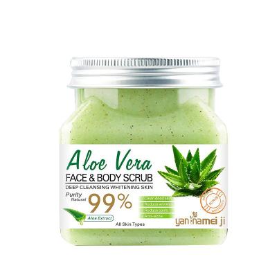 China Exfoliator Body Exfoliating Gentle Deep Cleansing Scrub Jars Moisturizing Organic Aloe Vera Facial Body Scrub for sale