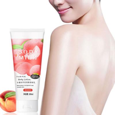 China Peach Whitening Moisturizing Body Lotion OEM Brightening Milk Best Whitening Body Lotion For All Type Skin for sale