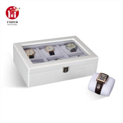 China Luxury Luxury Wood Wooden Watch Boxes Storage Cases Electroplate Durable Gold Gift Box for sale