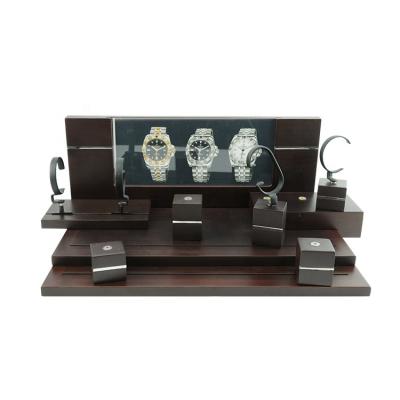 China Wholesale OEM/ODM Display Watch/Jewelry Custom Designs Wooden Watch Rack Props Jewelry Store Display Stand Showcase for sale