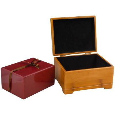 China Sustainable High Quality Bamboo Adult Cremation Urn for sale