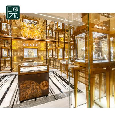 China Fashionable retail luxury glassy jewelry store design for jewelry store interior design for sale