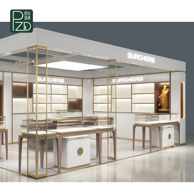 China Silver Shopping Mall Eco-friendly Jewelry Kiosk Design Jewelry Store Counter Jewelry Floor Display Stands for sale