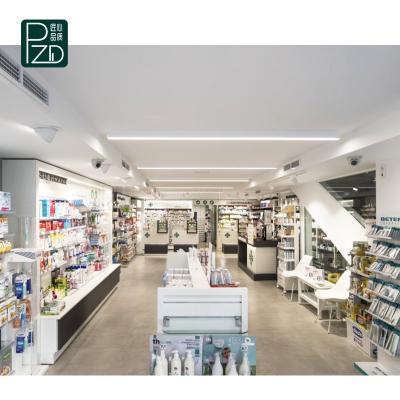 China Morden Customized Pharmacy Furniture Pharmacy Shelving Pharmacy Retail Store Interior Design for sale