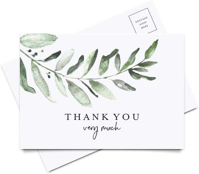 China Europe Custom Design Thank You Note Cards With White Envelopes And Sticker Labels Invitation Birthday Wedding Card for sale