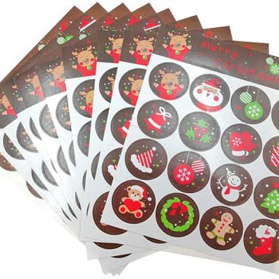 China Waterproof Decorative Diary Sticker Album Calendar Kiss Cut Adhesive Sticker Christmas Sticker Sheet for sale