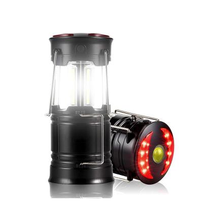 China Outdoor Waterproof Folding Lantern Camp Light Outdoor Emergency Warning Lantern Multifunctional Portable Cob Led Camping Lantern for sale